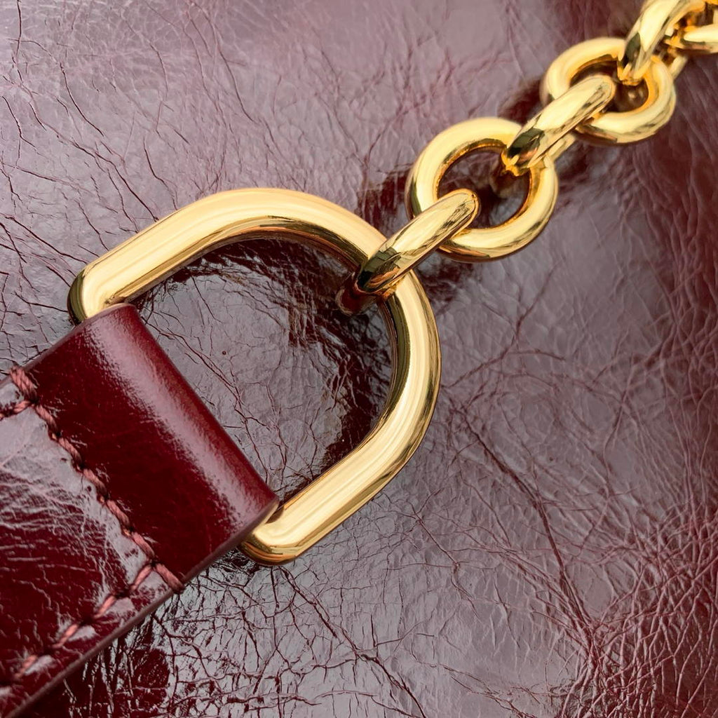 Louis Vuitton LV M26305 Side Trunk MM Bag Wine Red
