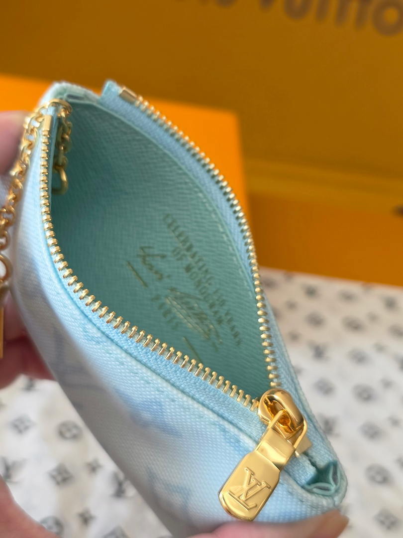 Louis Vuitton New Key Pouch LV M27674 Light Blue