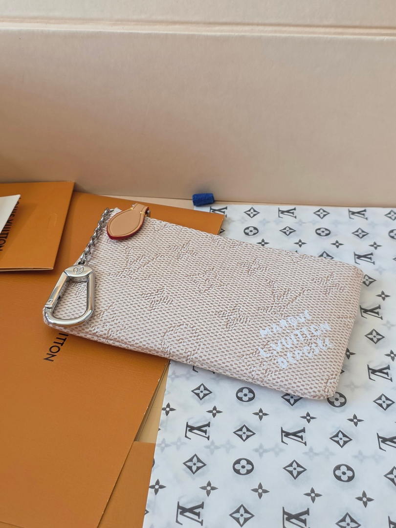 Louis Vuitton New Key Pouch S LV  M27113 Apricot White