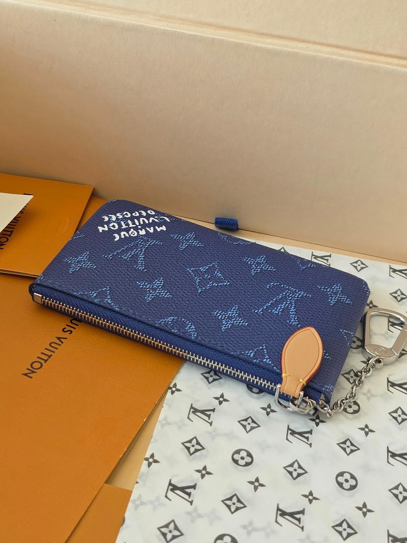 LV M27112 Louis Vuitton New Key Pouch S Blue