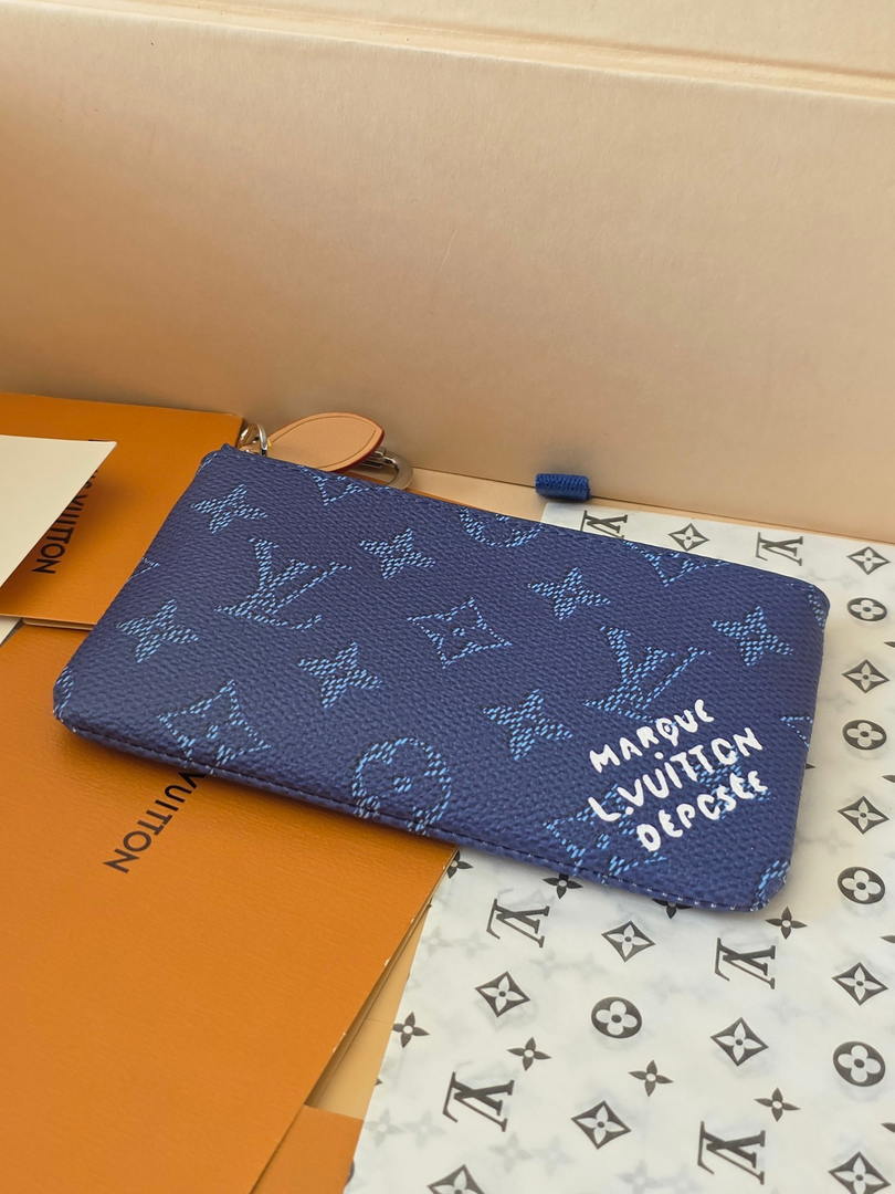 LV M27112 Louis Vuitton New Key Pouch S Blue