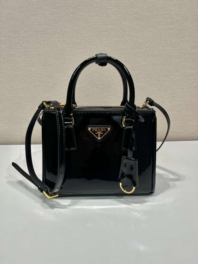 Prada 1BA906 Prada Patent leather mini-bag Black