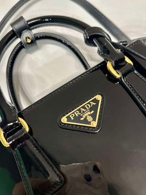 Prada 1BA906 Prada Patent leather mini-bag Black - Default Title - View 7