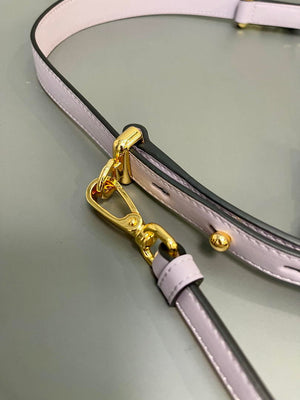 Prada 1BC194 Prada Arqué Re-Nylon and Brushed Leather Shoulder Bag Ligth Purple - Default Title - View 6