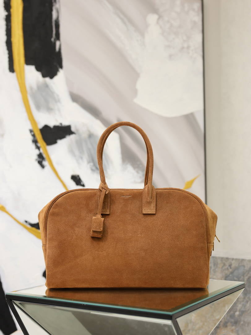 Saint Laurent YSL Sac De Jour Boston Large Nero Suede 851687 Brown