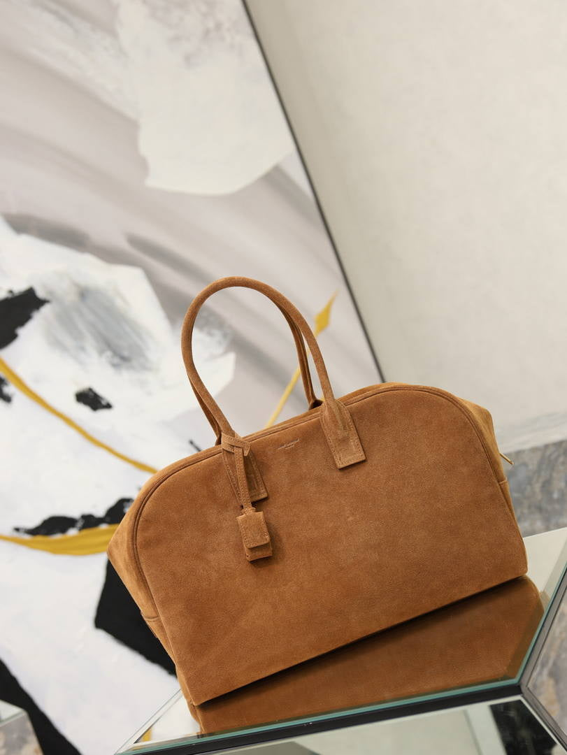Saint Laurent YSL Sac De Jour Boston Large Nero Suede 851687 Brown