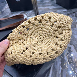 Saint Laurent 685618 YSL Panier Medium Bag In Raffia Apricot - Default Title - View 9