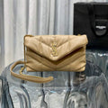 Saint Laurent Lou lou Puffer Mini Shoulder Bag YSL 620333 Apricot Gold