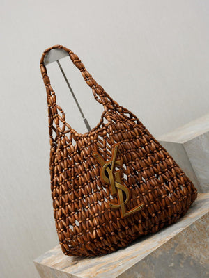 Saint Laurent YSL 698651 ICARE in in wood beads LIGHT WOOD - Default Title - View 9