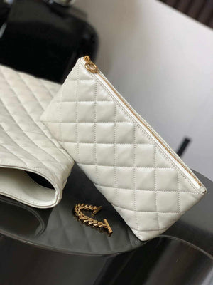 Saint Laurent YSL 698651 Icare Maxi Shopping Bag In Quilted Lambskin White - Default Title - View 6