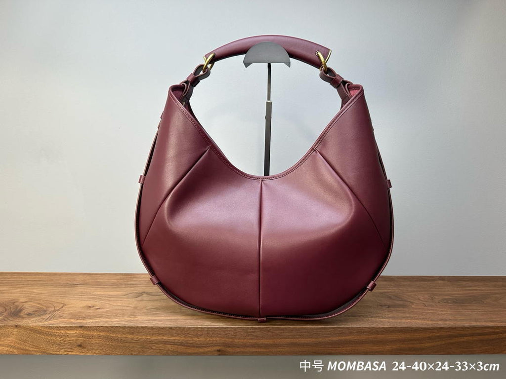 Saint Laurent YSL 851432 MOMBASA Samll in leather Wine Red