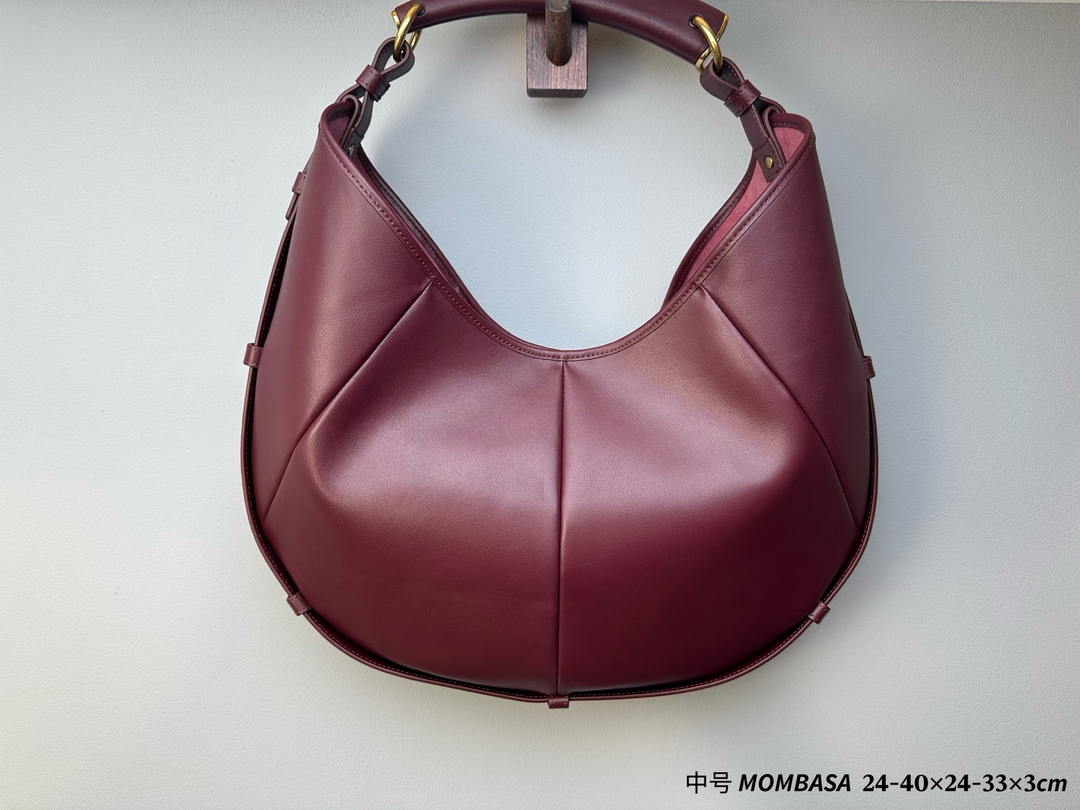 Saint Laurent YSL 851432 MOMBASA Samll in leather Wine Red