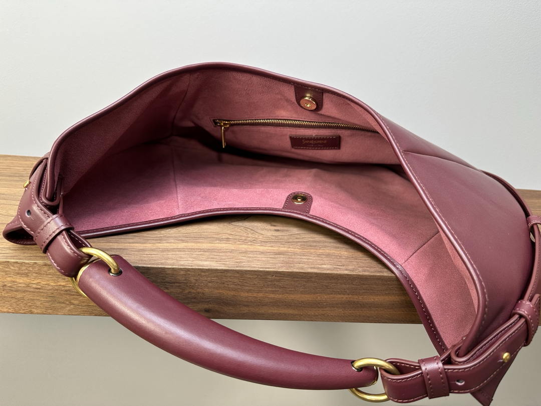 Saint Laurent YSL 851432 MOMBASA Samll in leather Wine Red