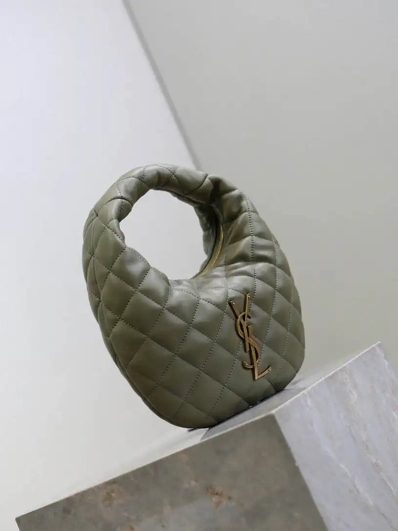 Saint Laurent YSL 851689 ICARINO in quilted nappa Green
