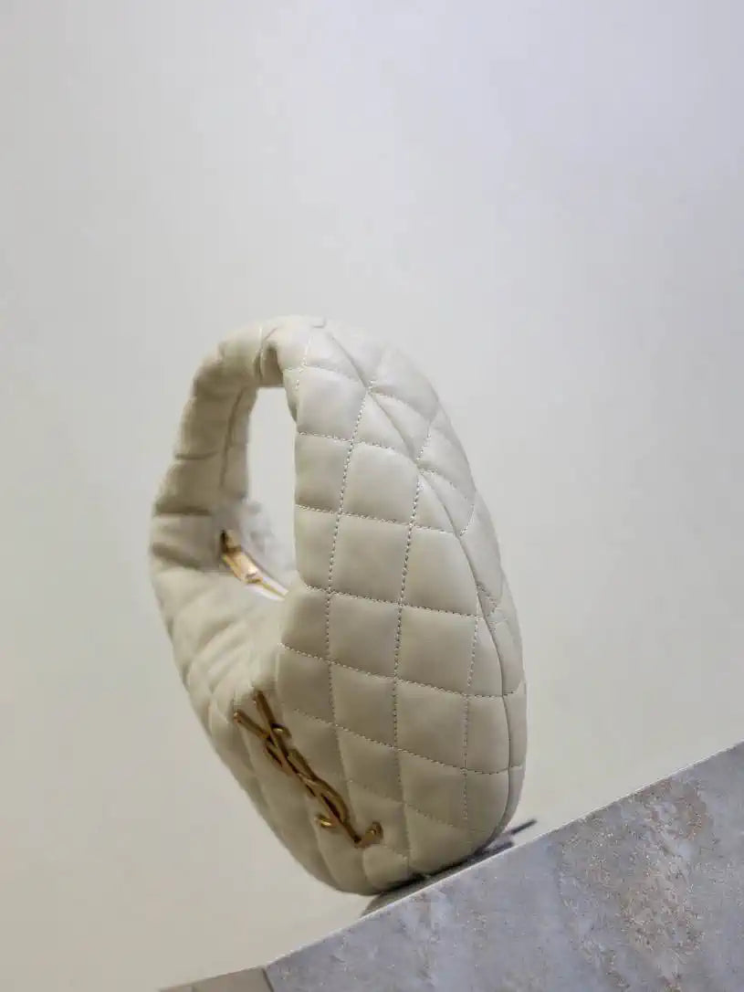 Saint Laurent YSL 851689 ICARINO in quilted nappa White