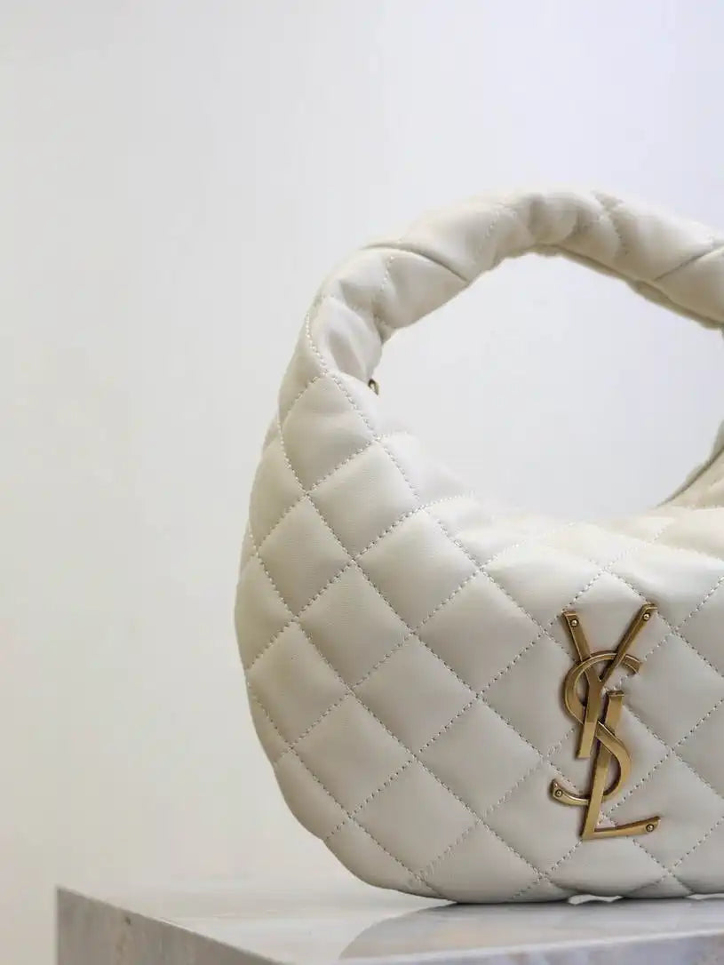 Saint Laurent YSL 851689 ICARINO in quilted nappa White