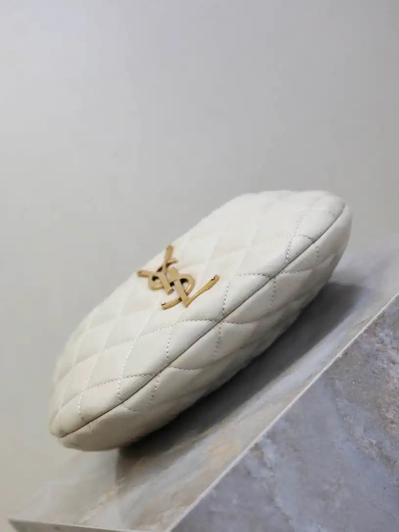Saint Laurent YSL 851689 ICARINO in quilted nappa White
