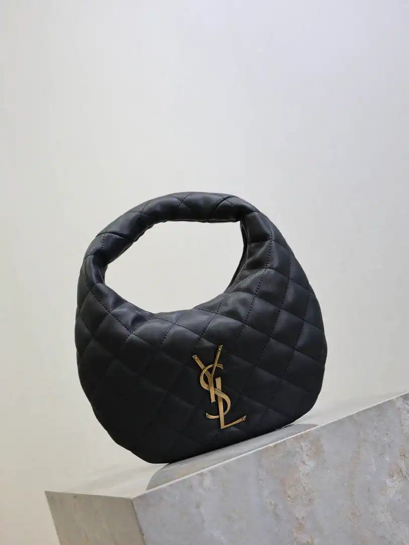 Saint Laurent YSL 851689 ICARINO in quilted nappa Navy Blue