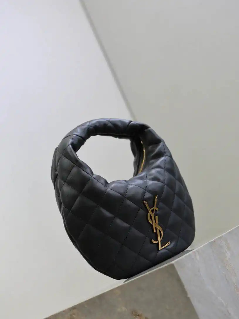 Saint Laurent YSL 851689 ICARINO in quilted nappa Navy Blue