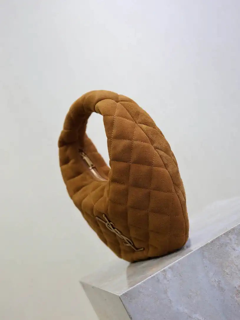 Saint Laurent YSL 851689 ICARINO in quilted suede Brown