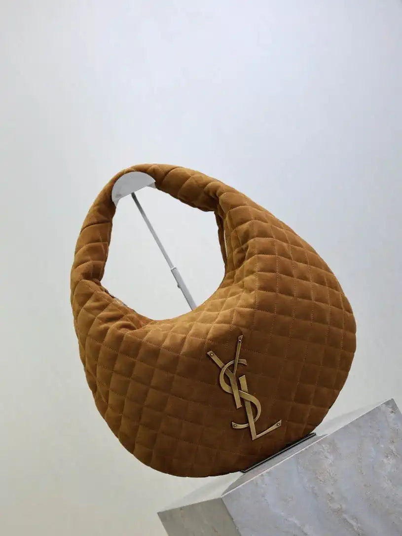 Saint Laurent YSL 858160 ICARE hobo in Brown Suede