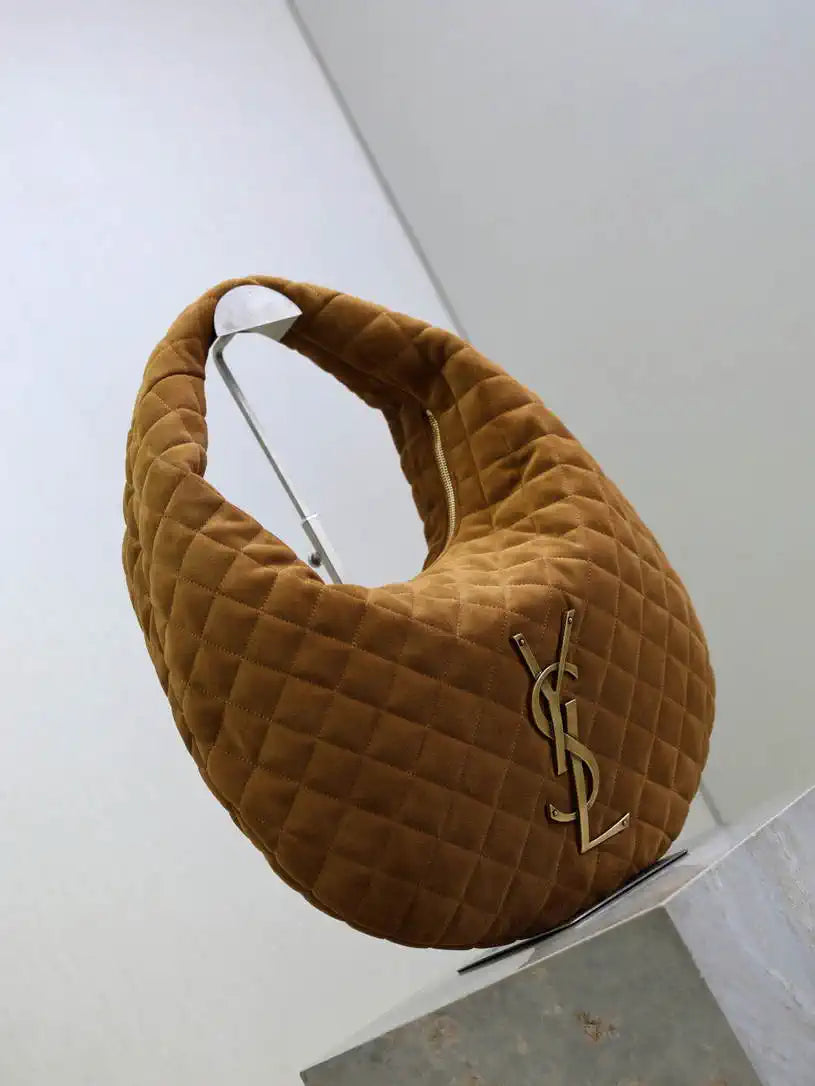 Saint Laurent YSL 858160 ICARE hobo in Brown Suede