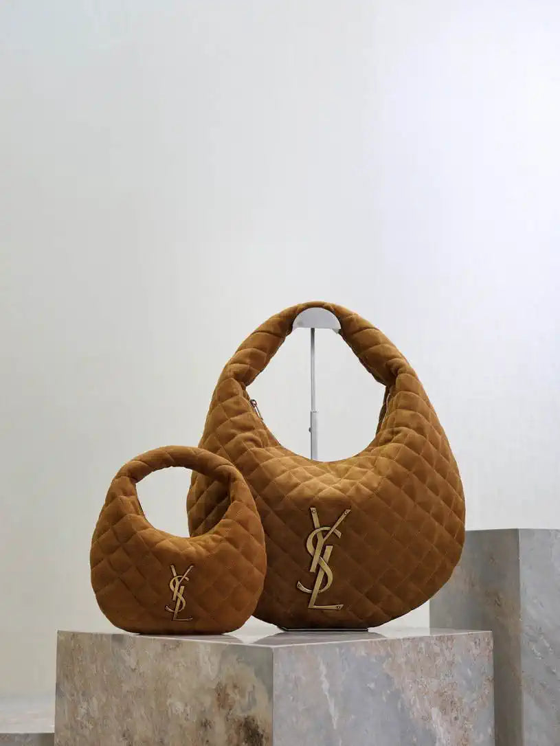Saint Laurent YSL 858160 ICARE hobo in Brown Suede