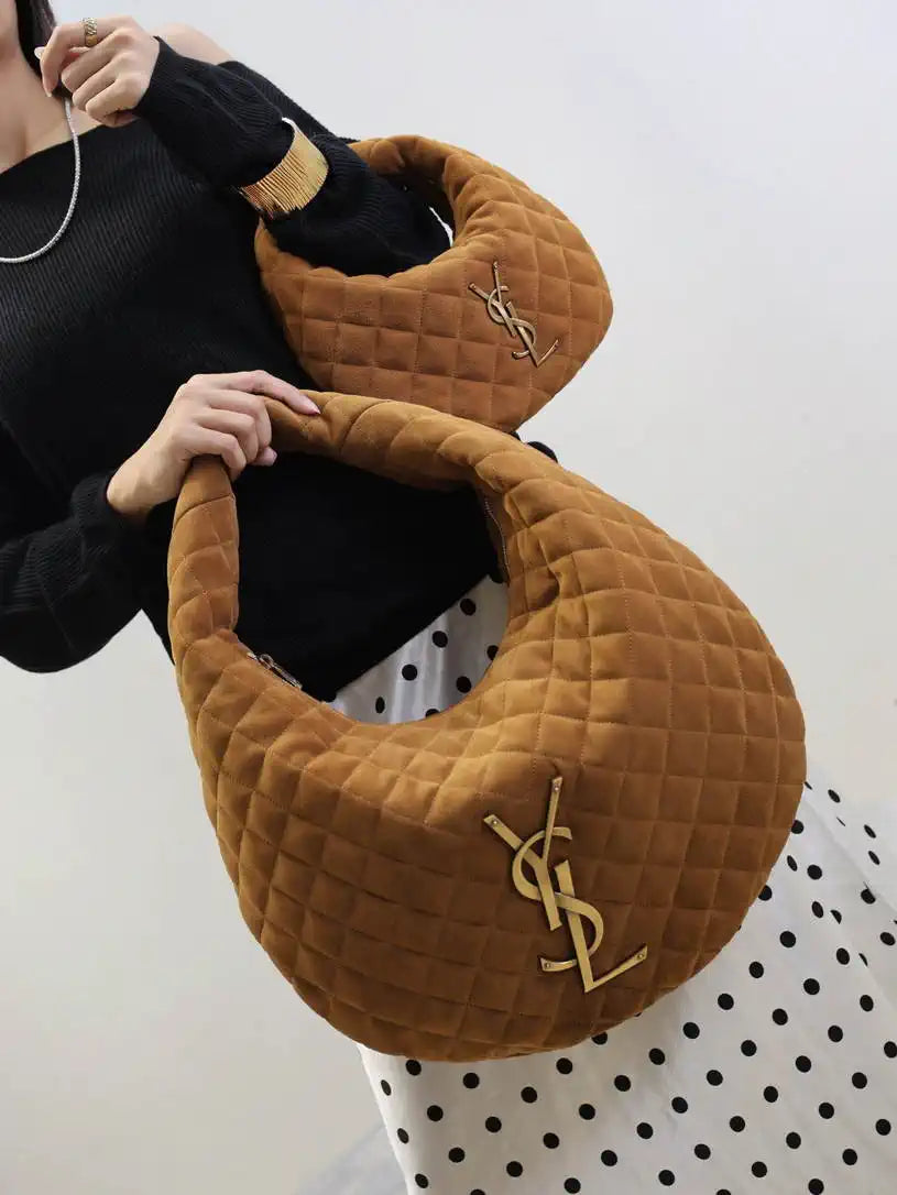 Saint Laurent YSL 858160 ICARE hobo in Brown Suede
