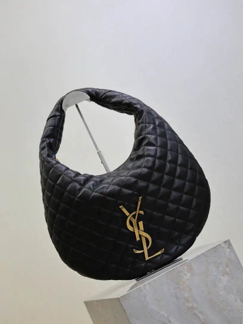 Saint Laurent YSL 858160 ICARE hobo in quilted nappa Balck