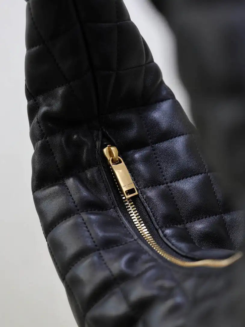 Saint Laurent YSL 858160 ICARE hobo in quilted nappa Balck
