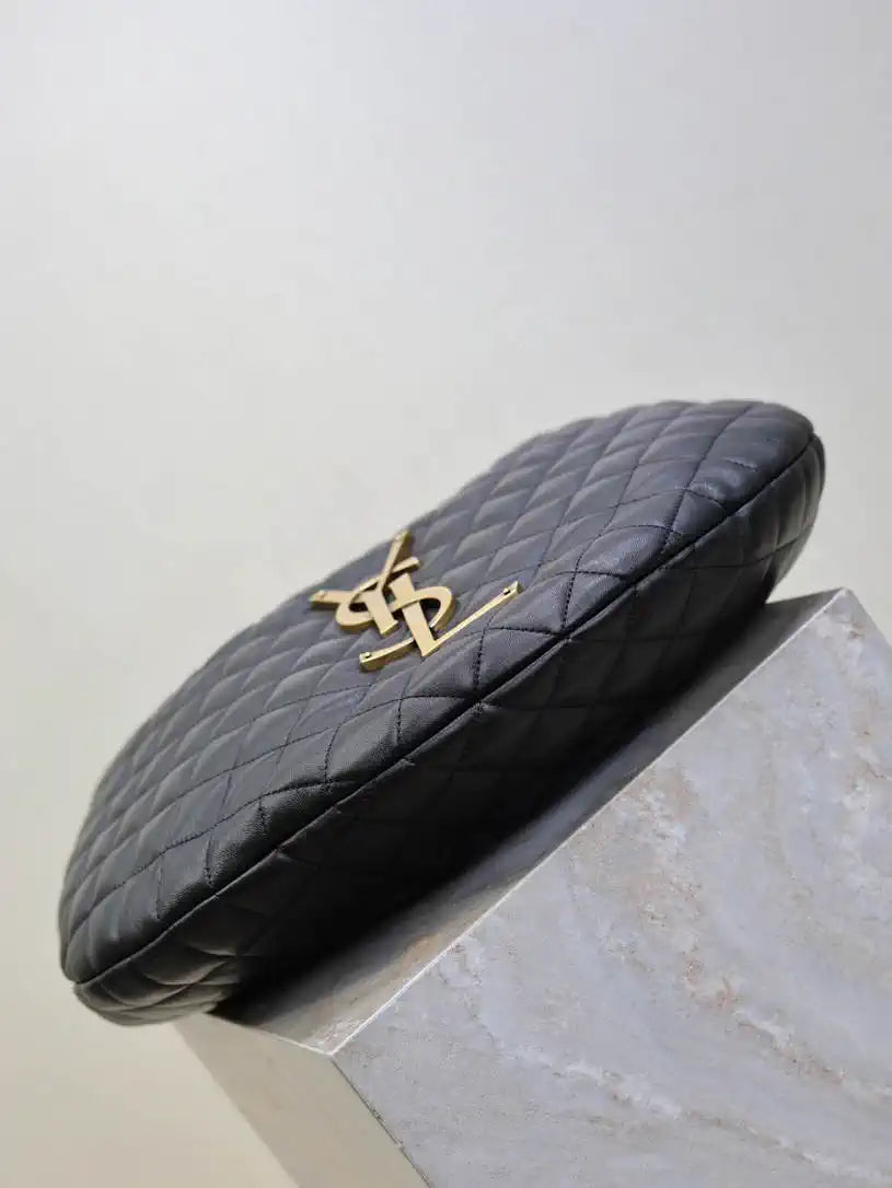 Saint Laurent YSL 858160 ICARE hobo in quilted nappa Balck