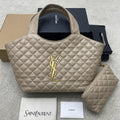 Saint Laurent YSL 858191 ICARE Medium in quilted nappa Apricot