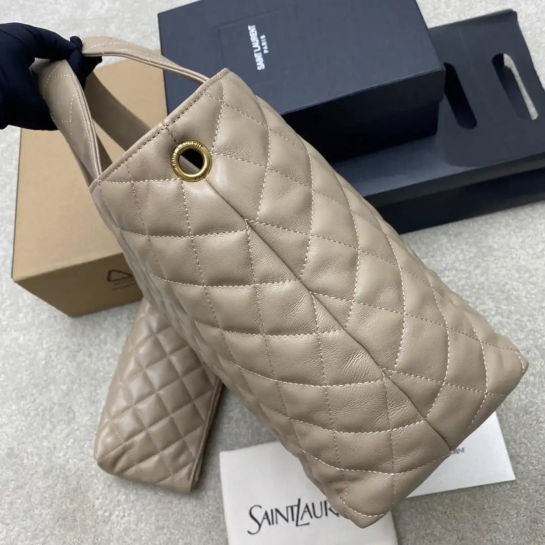 Saint Laurent YSL 858191 ICARE Medium in quilted nappa Apricot