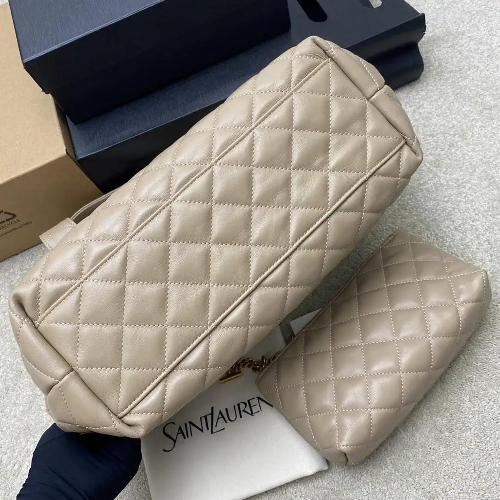 Saint Laurent YSL 858191 ICARE Medium in quilted nappa Apricot
