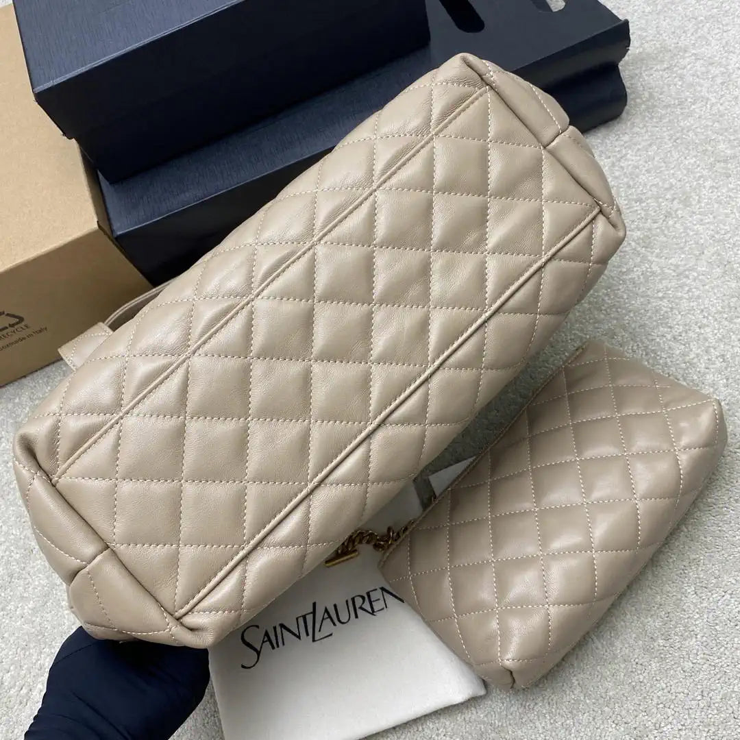 Saint Laurent YSL 858191 ICARE Medium in quilted nappa Apricot