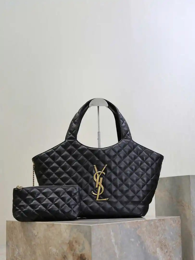 Saint Laurent YSL 858191 ICARE Medium in quilted nappa Black