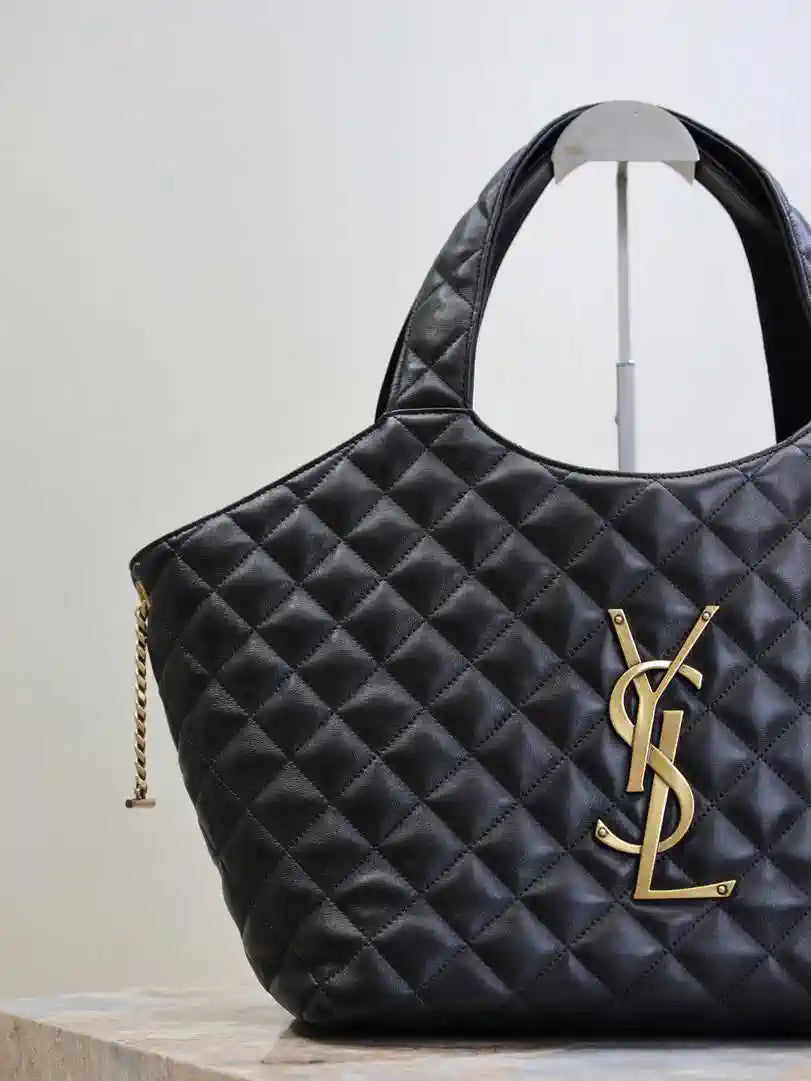 Saint Laurent YSL 858191 ICARE Medium in quilted nappa Black