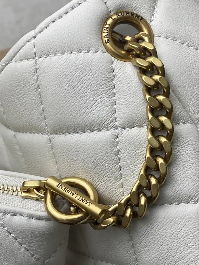 Saint Laurent YSL 858191 ICARE Medium in quilted nappa White