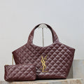 Saint Laurent YSL 858191 ICARE Medium in quilted nappa Wine Red