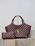 Saint Laurent YSL 858191 ICARE Medium in quilted nappa Wine Red