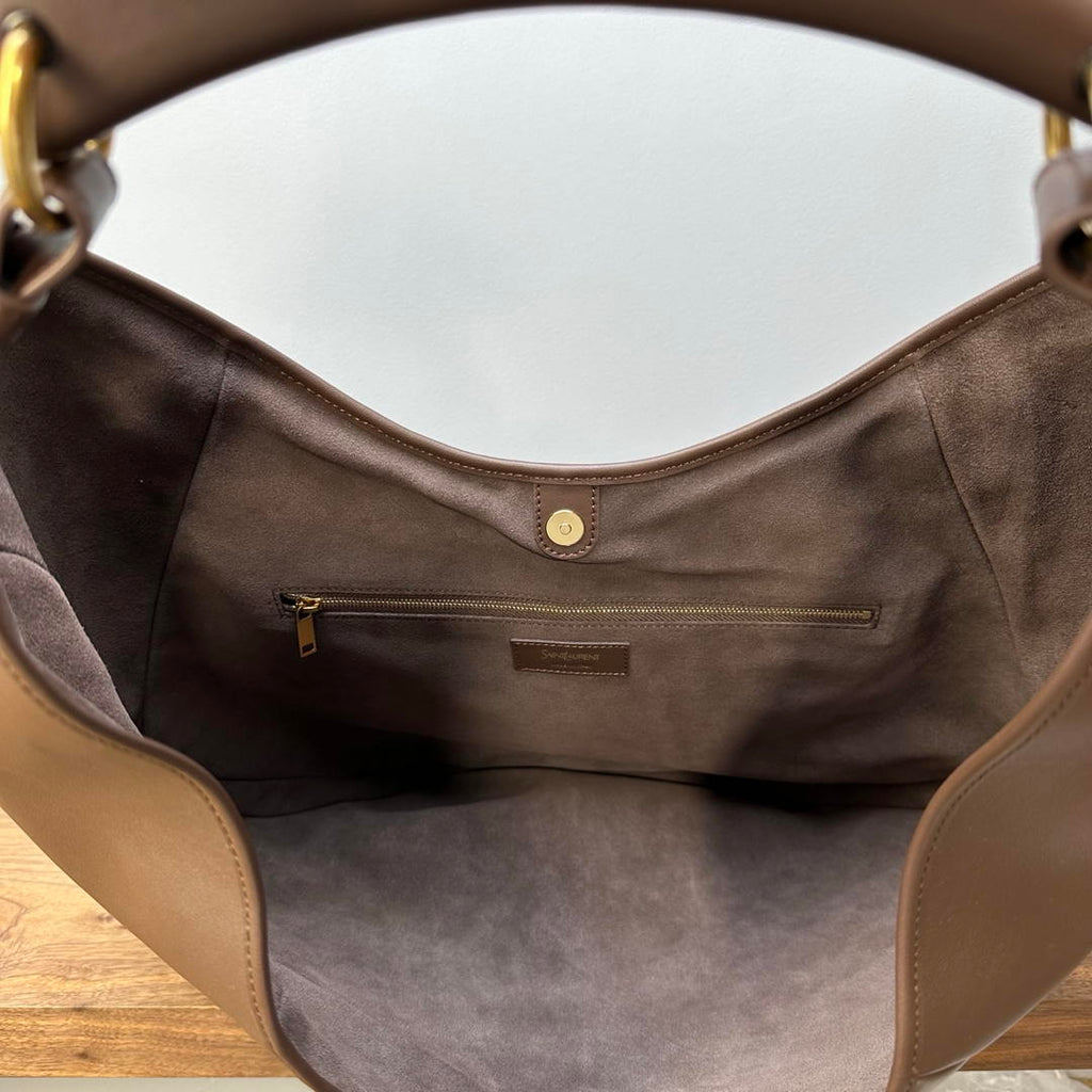 Saint Laurent YSL 862029 MOMBASA medium in leather Dark Brown