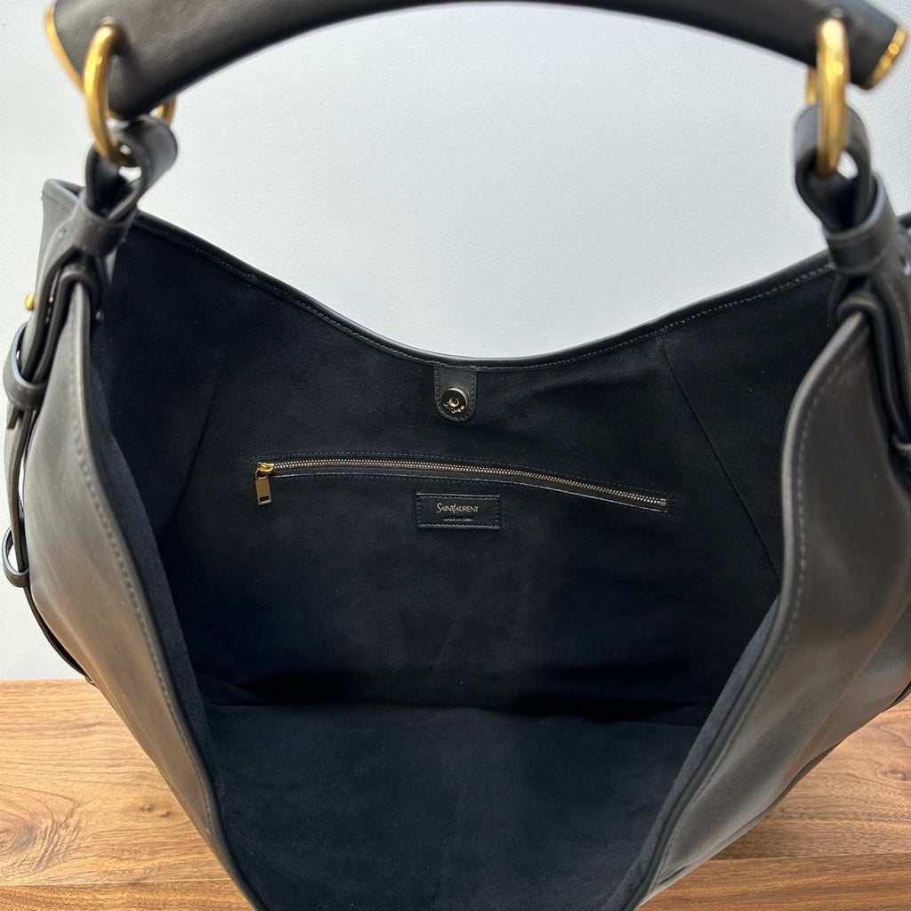 Saint Laurent YSL 862029 MOMBASA medium in leather Black