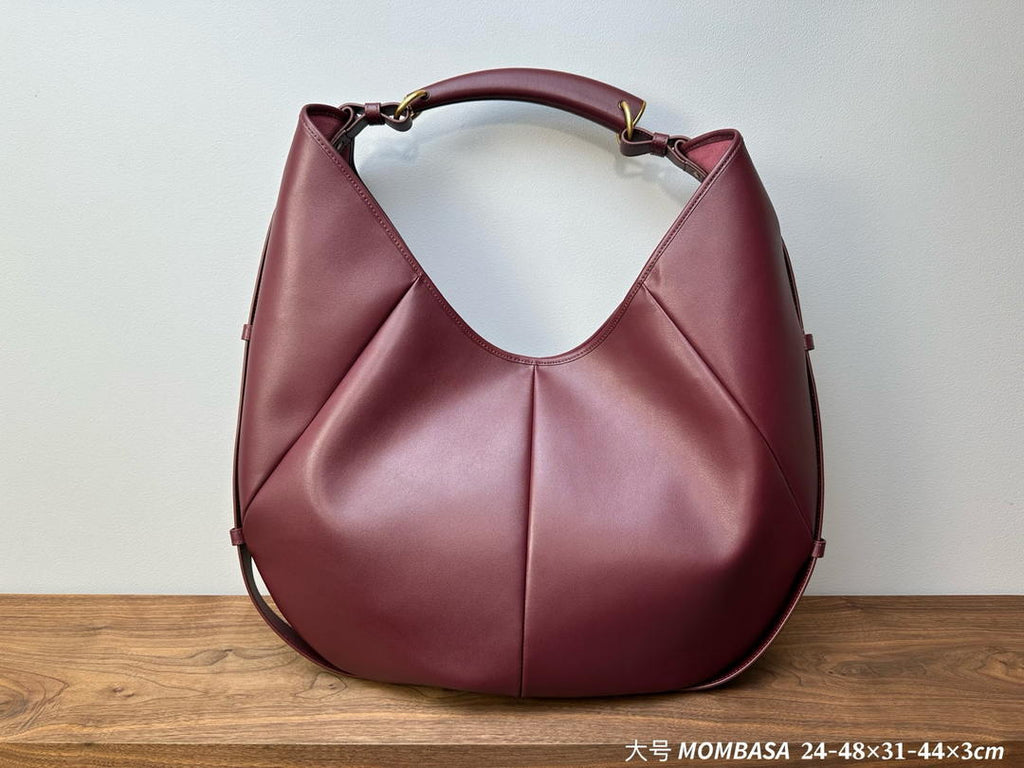 Saint Laurent YSL 862029 MOMBASA medium in leather Wine Red