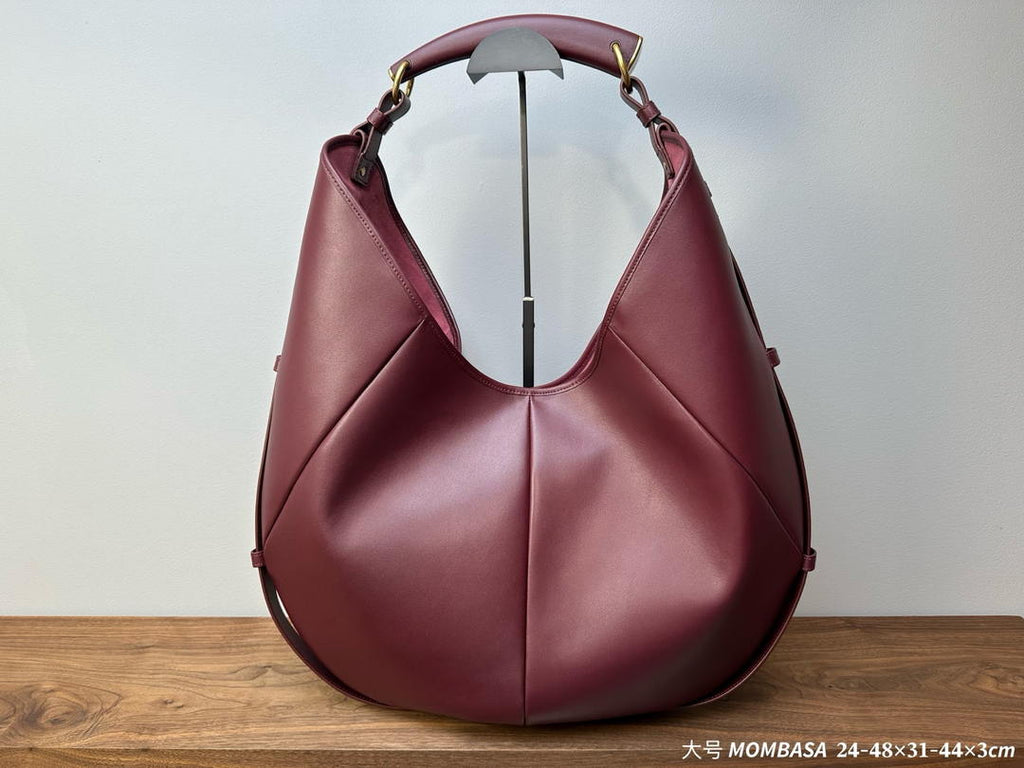 Saint Laurent YSL 862029 MOMBASA medium in leather Wine Red