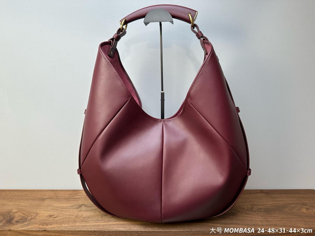 Saint Laurent YSL 862029 MOMBASA medium in leather Wine Red
