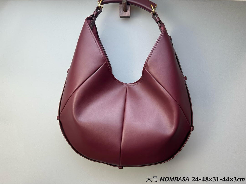 Saint Laurent YSL 862029 MOMBASA medium in leather Wine Red