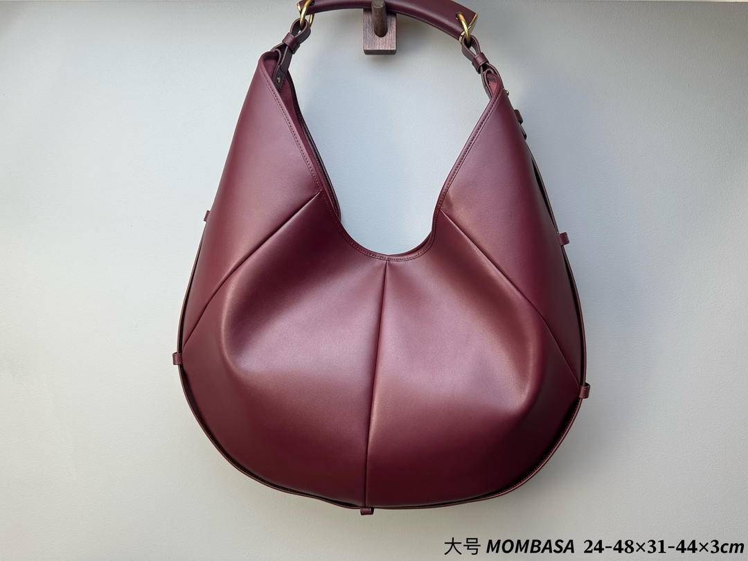 Saint Laurent YSL 862029 MOMBASA medium in leather Wine Red