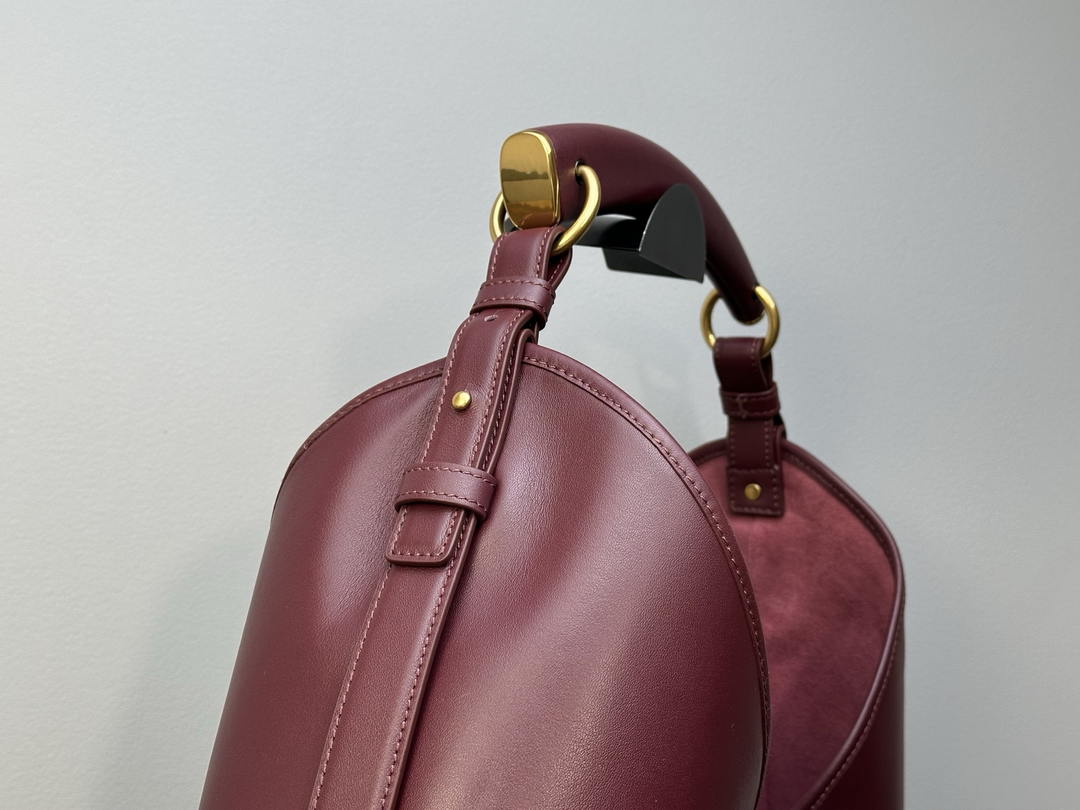 Saint Laurent YSL 862029 MOMBASA medium in leather Wine Red