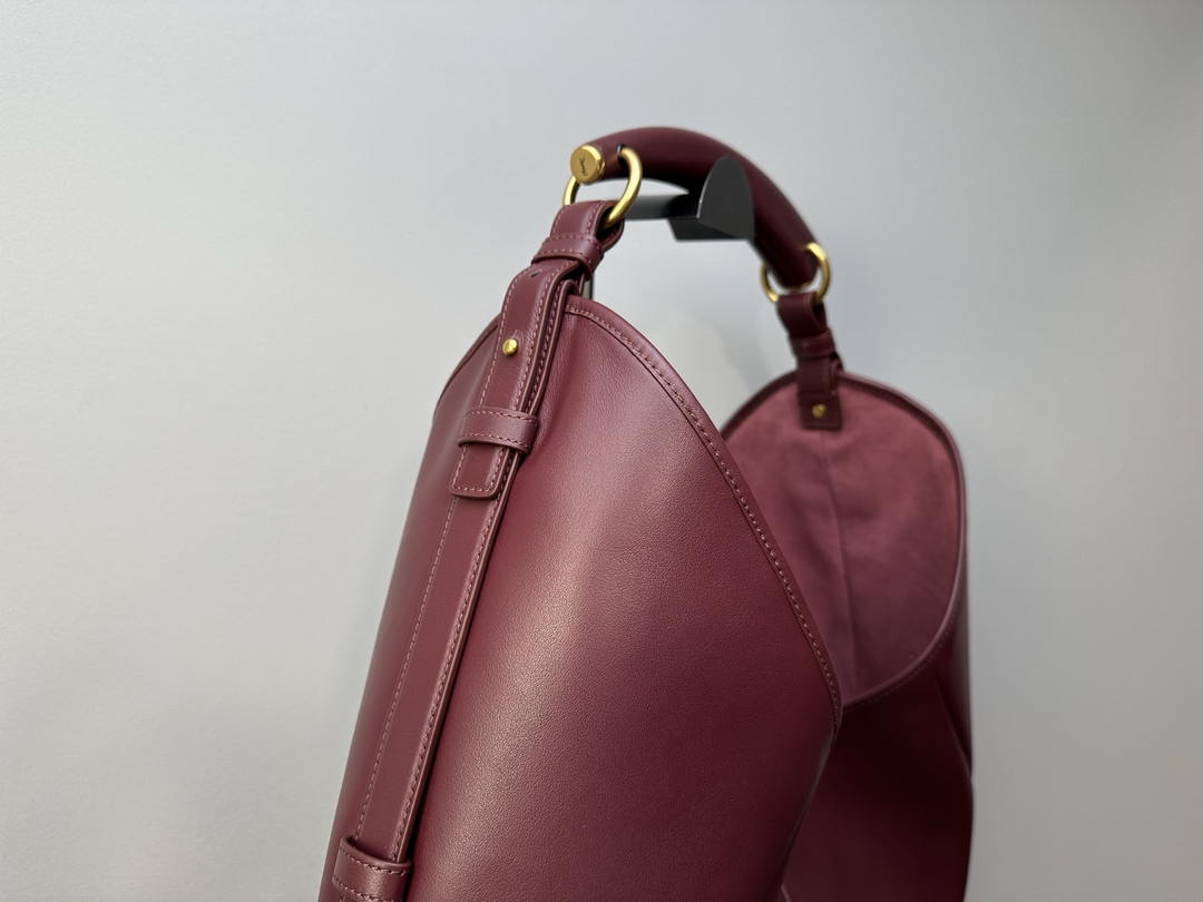 Saint Laurent YSL 862029 MOMBASA medium in leather Wine Red
