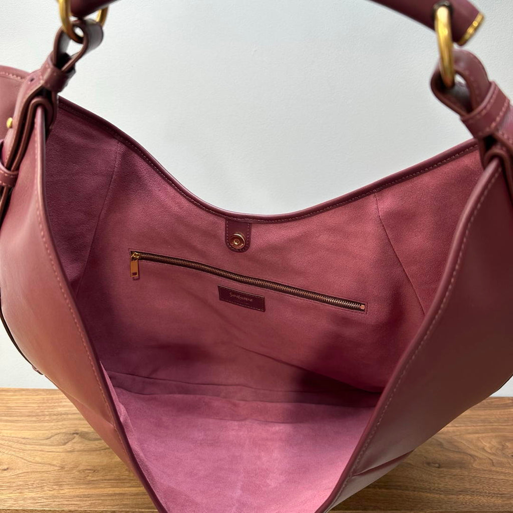 Saint Laurent YSL 862029 MOMBASA medium in leather Wine Red
